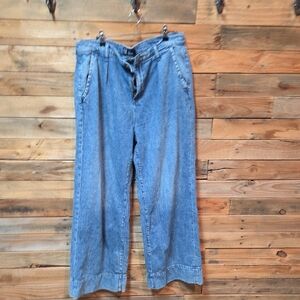 GAP High Rise Wide-Leg Blue Denim Jeans Baggy Cute Cheap Western